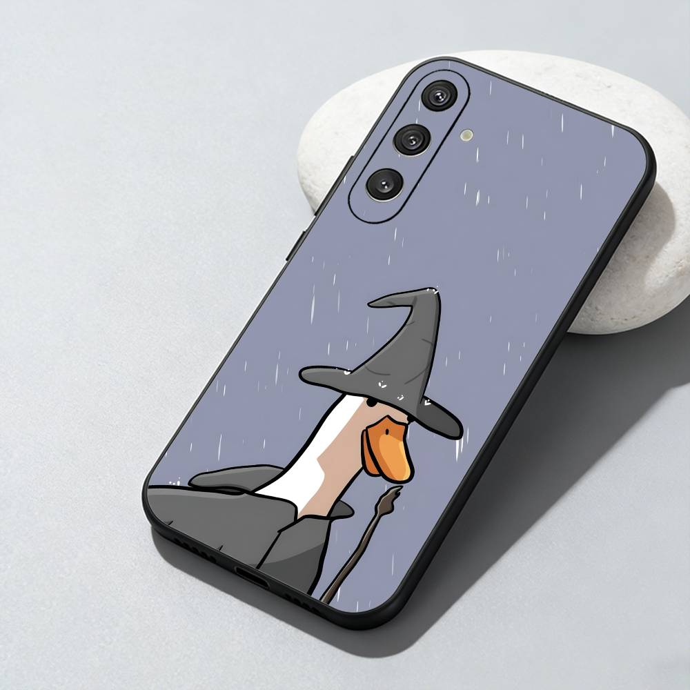 

Funny C-Chaotic Goose And Duck Phone Case For Samsung Galaxy A73,A72,A71,A70,A52,A51 Others Soft Black Cover Samsung a50 30s 50s