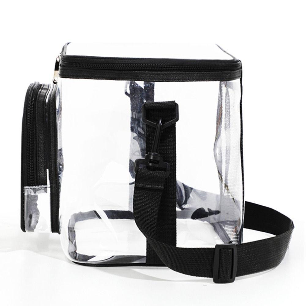 Zipper Lunch Bag Transparent Travel Storage Bag Toiletries Organizer Clear Beach Bag  Camping