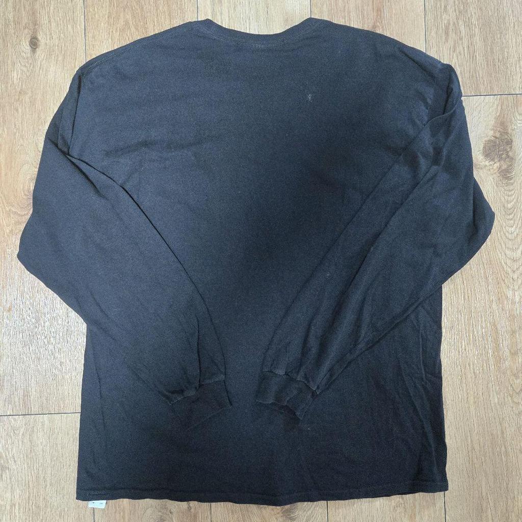 [USED] Evangelion Print Long Sleeve T-Shirt, Black, Extremely Rare, Size XL