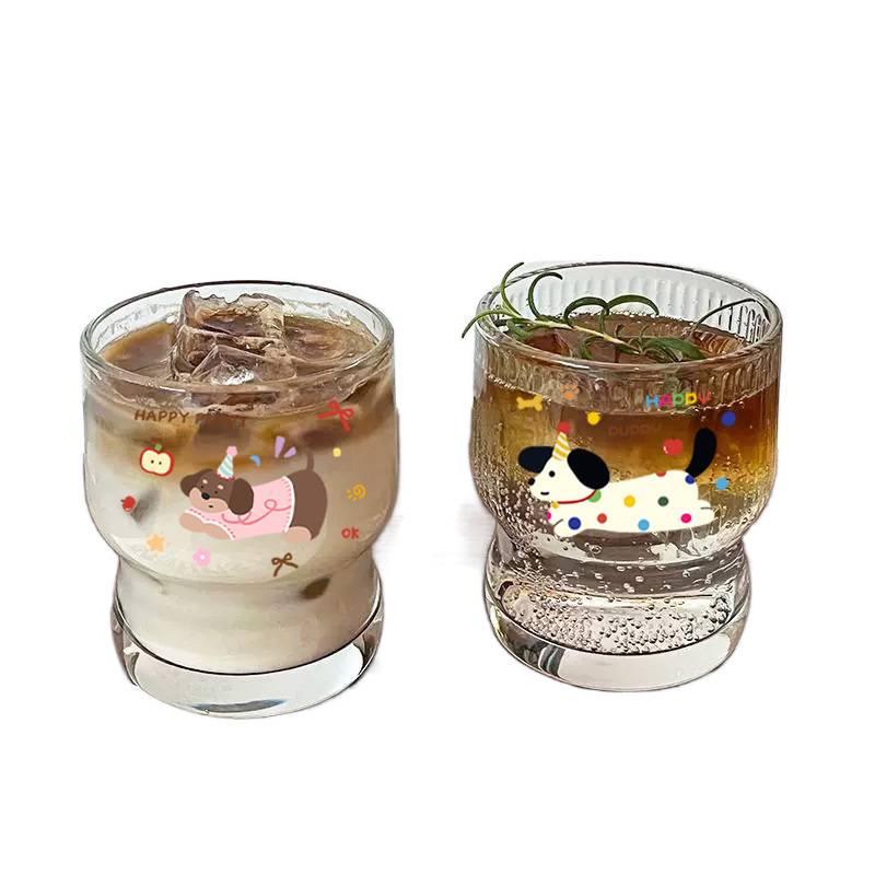 Stylish High-Capacity Glass Cup for Women - Cute Summer Design for Water, Coffee, or Milk