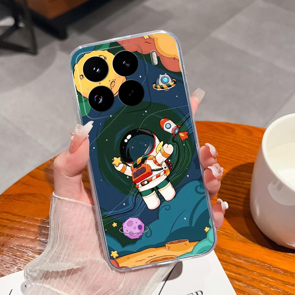Cute Flower Case For Xiaomi 15 Pro Ultra Clear Soft Silicone Protective Bumper Cover For Xiaomi15Pro 15Ultra Anti Scratch Fundas