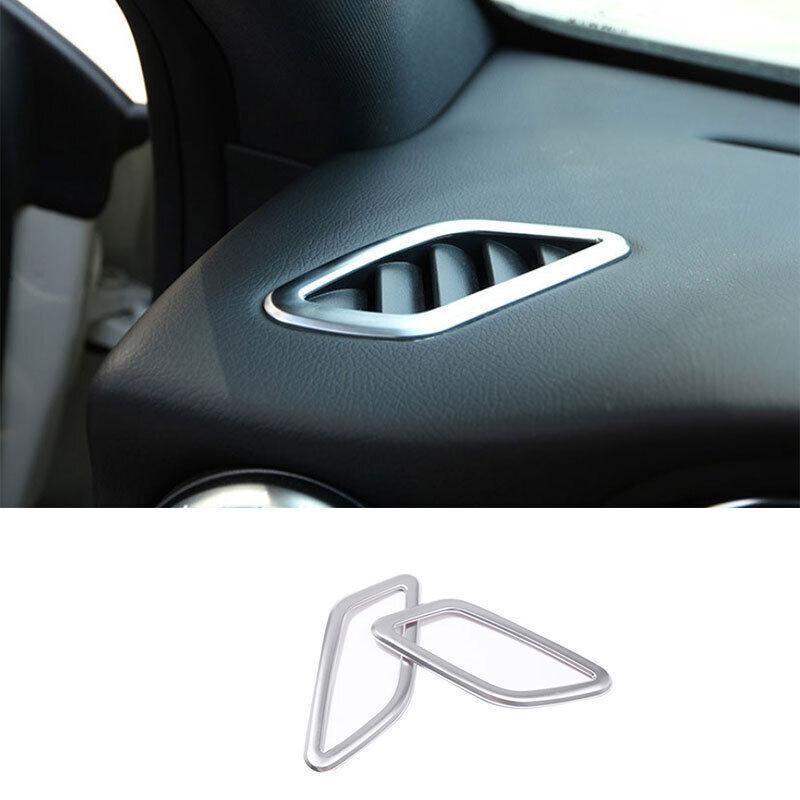 Dashboard Side Vent Overlay Cover 2PCS Fit For Benz GLA CLA 2013- ABS Silver