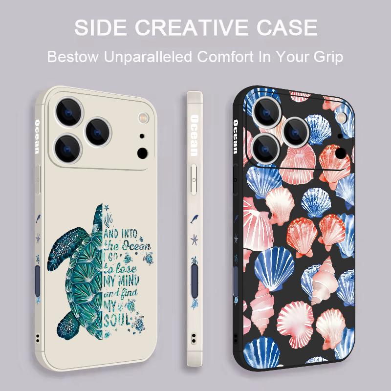 Magnetic For Magsafe Case For iPhone 17 Pro Max Lettering Turtle Print Soft Silicone Phone Back Cover For iPhone 16 15 14 13 Pro Max 16e 17e