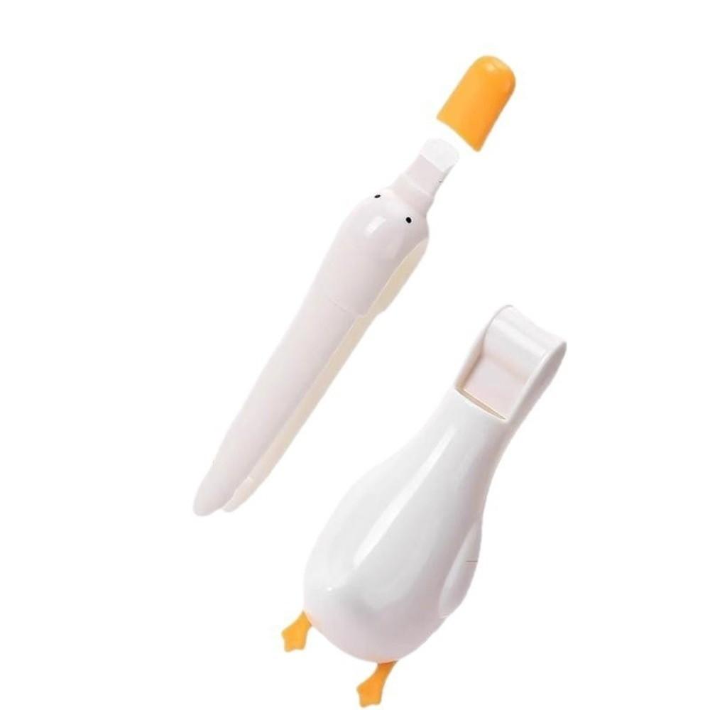 Plastic Duck-Shaped Hair Catcher Double Head Garbage Clip Creative Cleaning Clip  Shower Drains