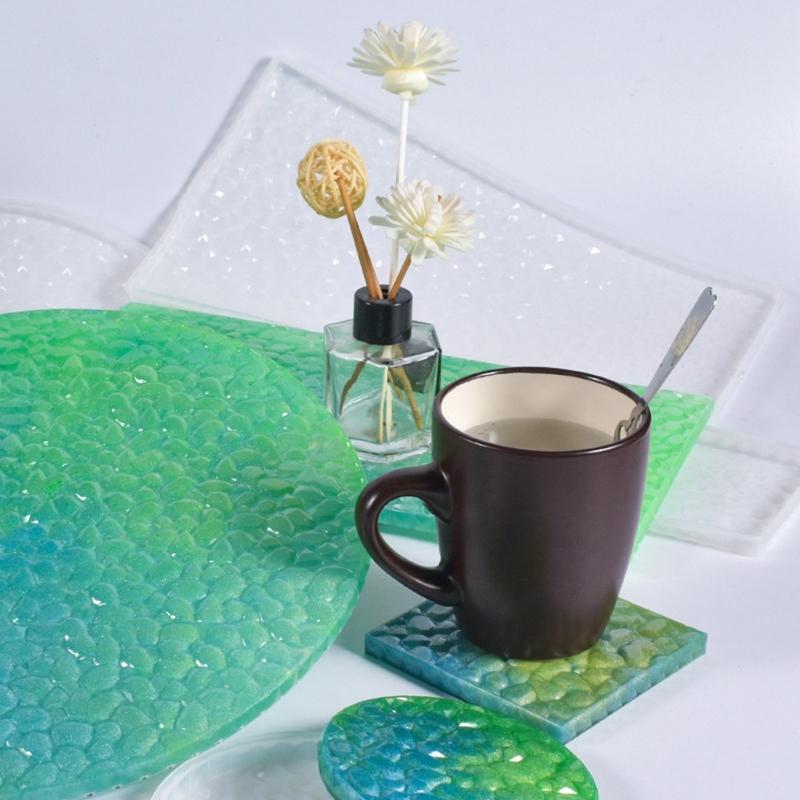 Coaster Silicone Resin Mold Round/Square/Rectangle Resin Epoxy Casting Molds for Wedding Party Home Table Ornaments