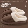 Couple Cotton Slippers Women's Autumn and Winter New Indoor Home Non-slip Thick Bottom Plush Warm Plush Slippers Men's