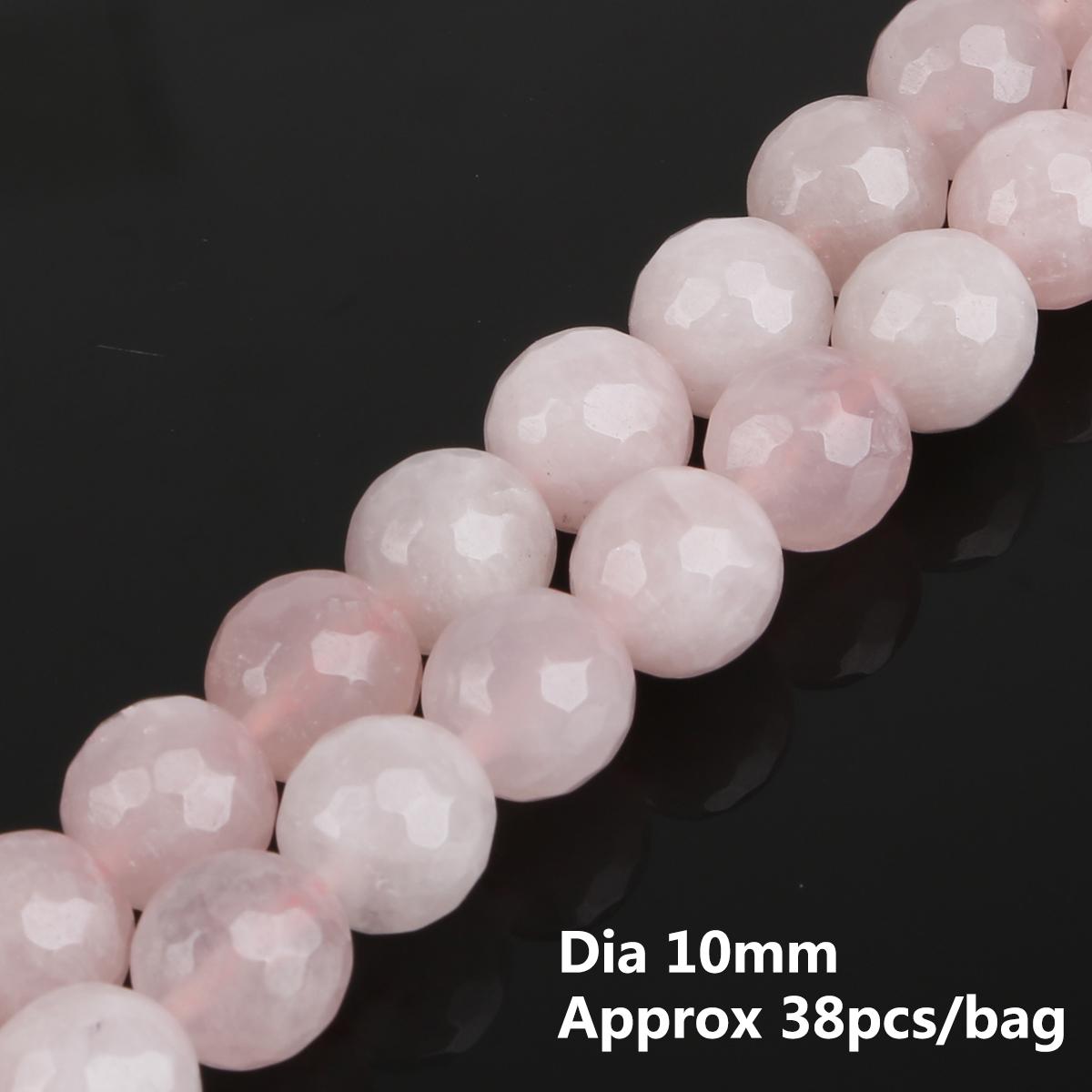 

Круглые свободные бусины из натурального камня с розовыми кристаллами, прядь 15 дюймов, 4, 6, 8, 10, 12 мм, размер на выбор для изготовления ювелирных изделий 10mm 38pcs