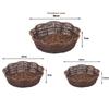 Retro Woven Imitation Rattan Fruit Plate  Wedding Candy Flower Storage