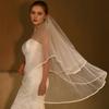 Long Wedding Veil Lace Veils with Hair Comb Wedding Hair Accessories White 2-Layer Wedding Veil