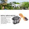 RC Servo Motor High Torque Metal Gear Low Noise with 4 Different Servo Arms Drone Servo for Fixed Wing Aircraft Airplane Toy Intelligent Robot