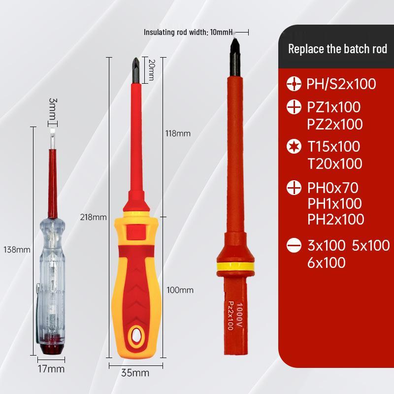 13-Piece Insulated Electrician's Screwdriver Set - Professional Hardened Tools
