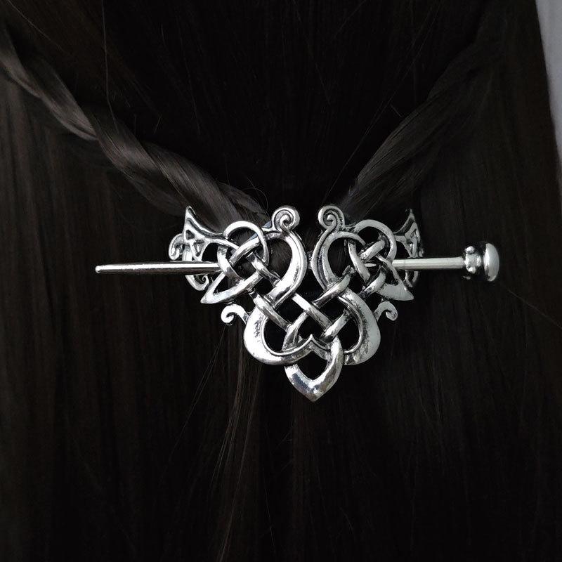 

Nordic Viking Heart Hair Stick - Norwegian Style Valentine s Gift Jewelry Hair Accessory
