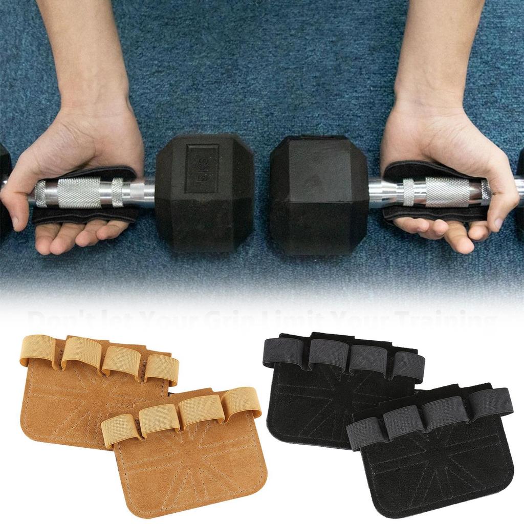 Fitness Fingers Gloves Breathable Anti-slip Shock Absorption Dumbbell Leather Weight Lifting Training Pal  Fitness Gloves