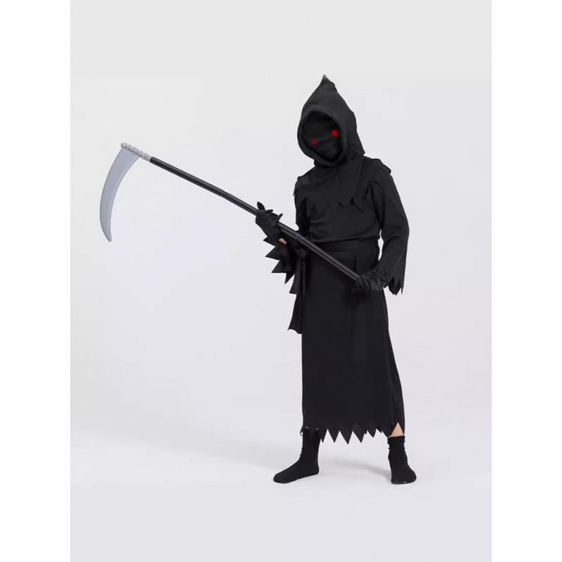 New Children's Halloween Costume Death Costume Luminous Glasses Clothes Stage Performance Clothes