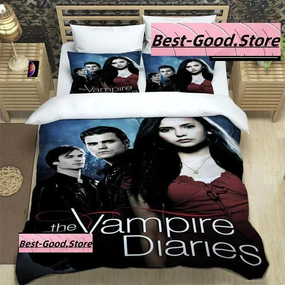 Vampire Diaries Damon Salvator Bedding Set Printed Bed Set With Pillowcase Duvet Cover Soft Single Double Queen Super King Size