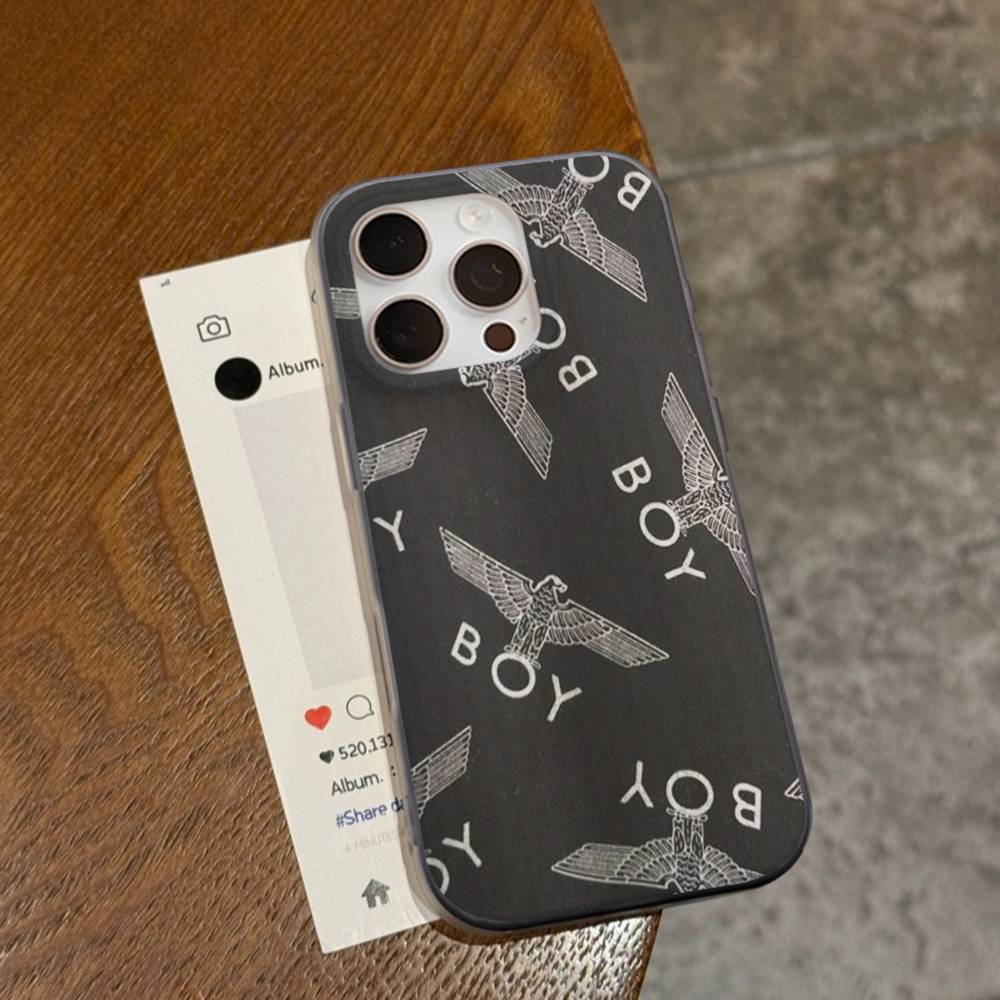 Classic Punk Logo B-Boy L-London For IPhone 17 16 15 14 13 12 11 Pro Max Plus Pro Corrugated Shockproof Matte Phone Cover
