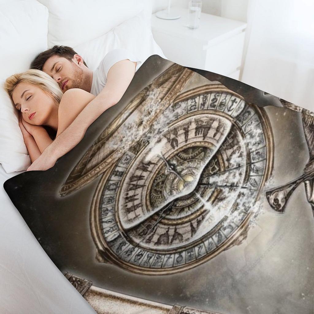 Golden Compass Knife and Glass Throw Blanket Luxury Brand Heavy Blankets Ands Furrys Blankets