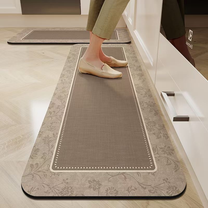 1/2PC Wabi-Sabi Kitchen Floor Mat Non-Slip And Oil Resistant Carpet Diatomaceous Mud Absorbent Foot Mat Home Decoration