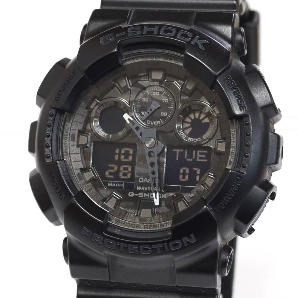 Casio Camouflage-Zifferblatt Serie Analog-Digital Schwarz G-SHOCK (GA-100CF-1AJF)