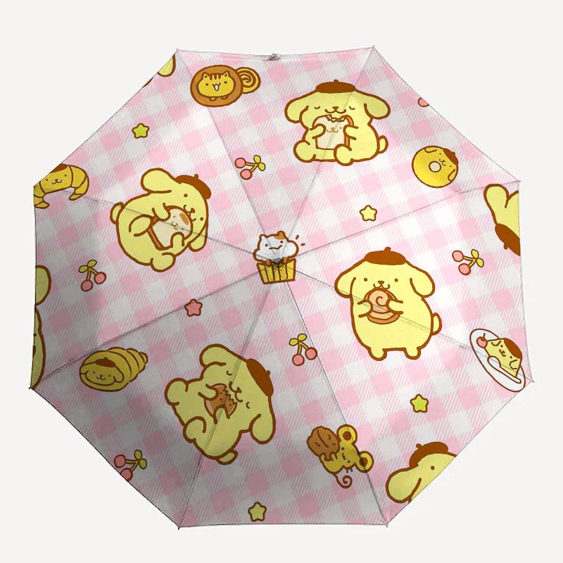 1pc Cute Puppies and Pastries Pattern Umbrella with Plastic Handle, Suitable for All Seasons Outdoor YUSAN386