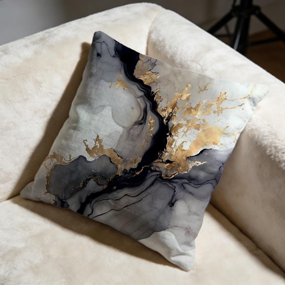 Minimalist Marble Patterned Cushion Cover Soft Decorative Pillow Case Suitable for Bedroom Sofa Car Travel Use