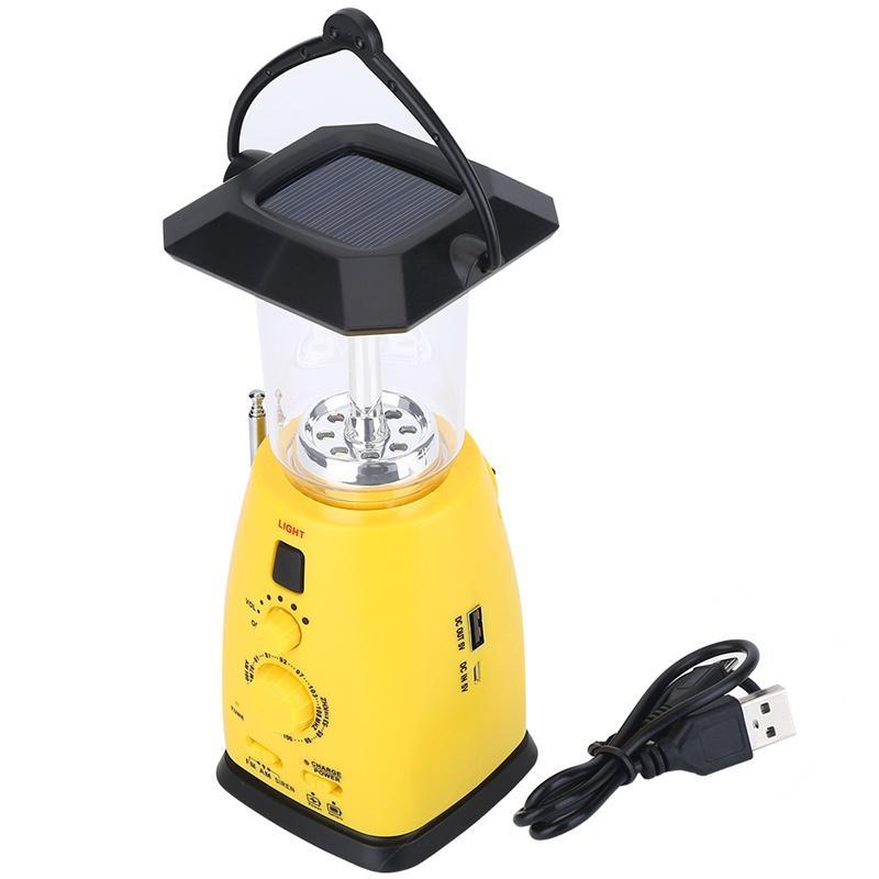 Linterna Flash de Emergencia L/ámpara Solar Manivela Radio de Emergencia Dynamo Radio Am//FM Multi-Funci/ón Manivela LED Camping Linterna de Emergencia Radio Torch Tel/éfono Cargador Amarillo