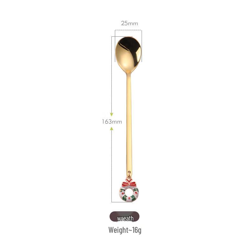 

Ru Han Christmas Wreath Stainless Steel Spoon Set