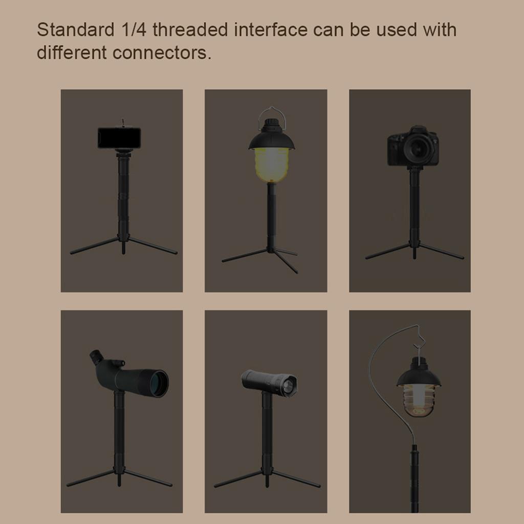 Lightweight Aluminum Alloy Light Holder Detachable Lamp Stand Outdoor Portable Easy To Build Lamp Holder with Tripod Multifunctional Lamp Camera Rack 