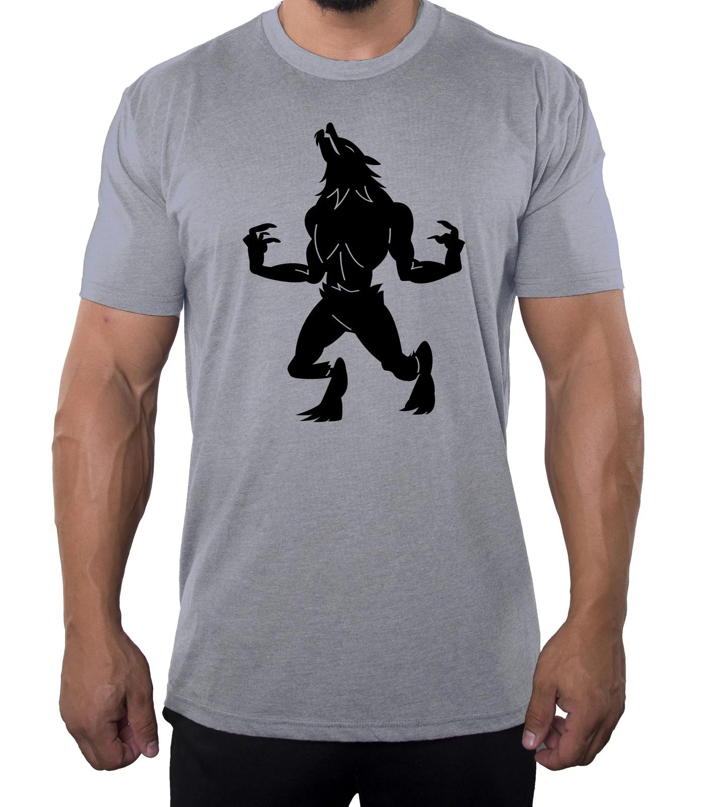 Werewolf Halloween T-Shirts, Funny Graphic Tees, Halloween Men s T-Shirts! L