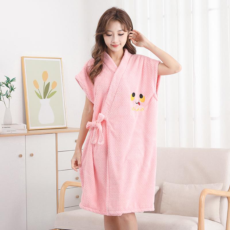 Moteriškas greitai džiūstantis koralinio vilnos vonios sijonas: Sustorintas, Minkštas, Vandenį sugeriantis, Nešiojamas Voniai Rankšluostis Pavasariui ir Rudeniui