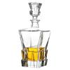 Glass Decanter with Airtight Geometric Stopper - Whiskey Decanter for Wine, Bourbon, Brandy, Spirits, Juice, Water, and Mouthwash - Italian Lead-Free