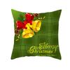 Merry Christmas Snowflake & Pine Branch Throw Pillow Cover, Festive Ornament Printed Cushion Case