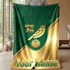 Norwich City Benutzerdefinierter Name Text Flanelldecke Fußball Logo Personalisierte Fleece-Kuscheldecke Besonderes Geschenk für Sofa Schlafzimmer Zuhause