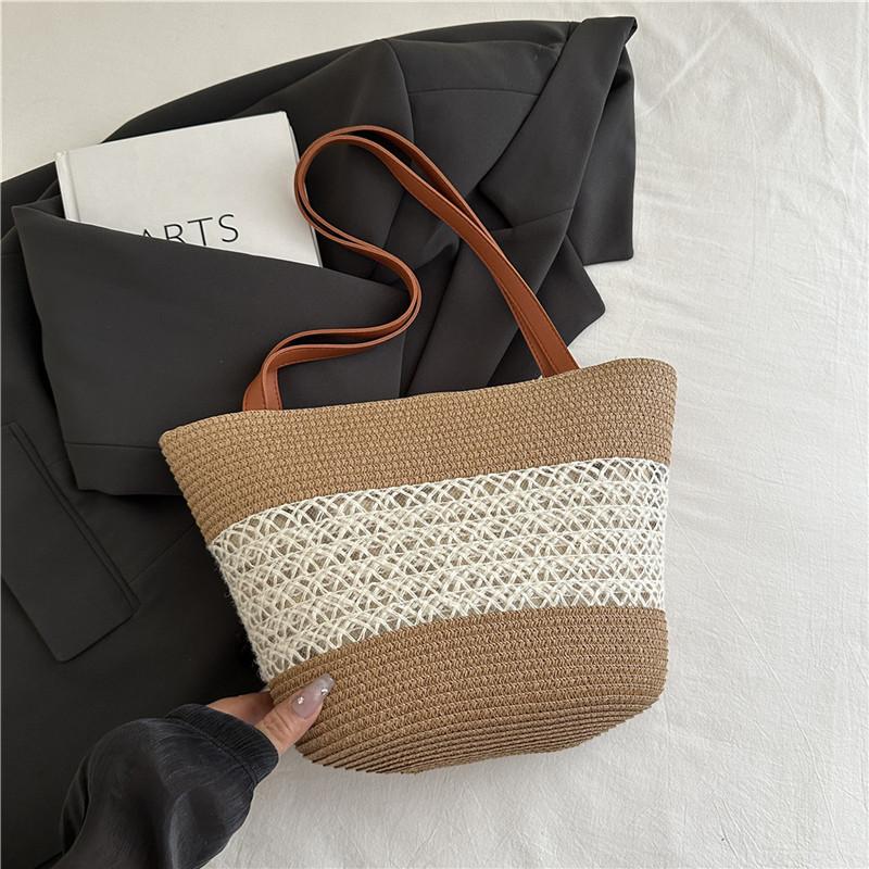 

Jane design fashionable shoulder handbag bag women s spring summer weaving high-end beach vacation bucket bag