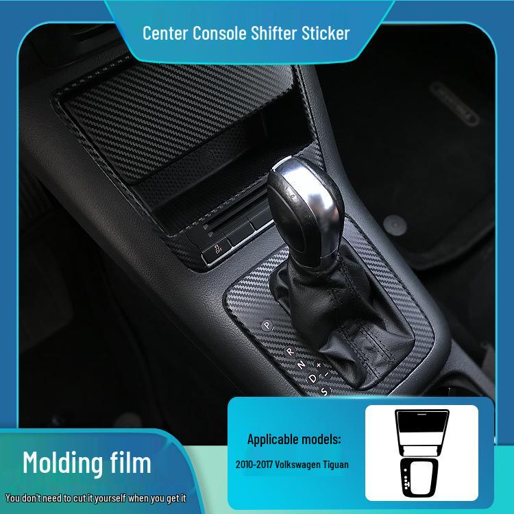 Volkswagen Tiguan 10-17 Innenraum Kohlefaser Kratz- & Trittschutz Konsole & Tür Kit