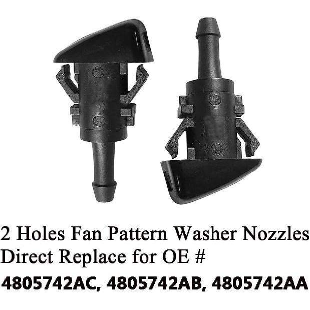 4805742AC Pasuje do dysz spryskiwaczy RAM Premium Pasuje do samochodów ciężarowych Dodge RAM 1500-5500 2009-2024 Dysza strumienia płynu do spryskiwaczy szyby | Łatwy w montażu