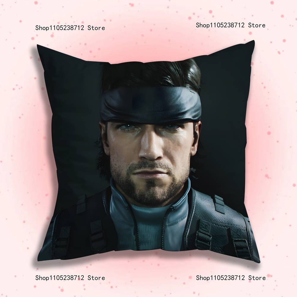 M-Metal Gear Solid Raiden Pillow Case Plush Fabric Soft Pillowcase Double Sided Print Sofa Cushion Cover Throw