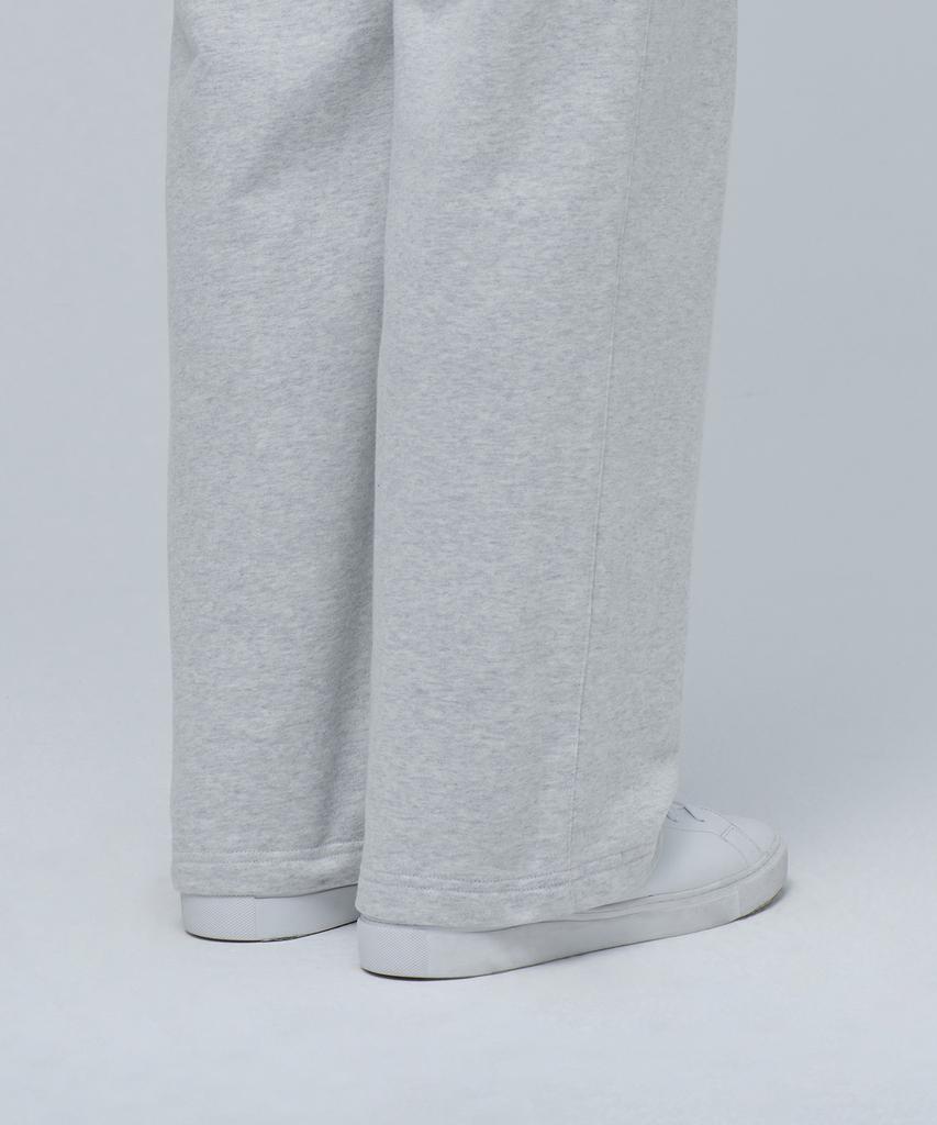 MUSINSA STANDARD One-Pleat Wide Lounge Sweatpants [Melange Light Grey]