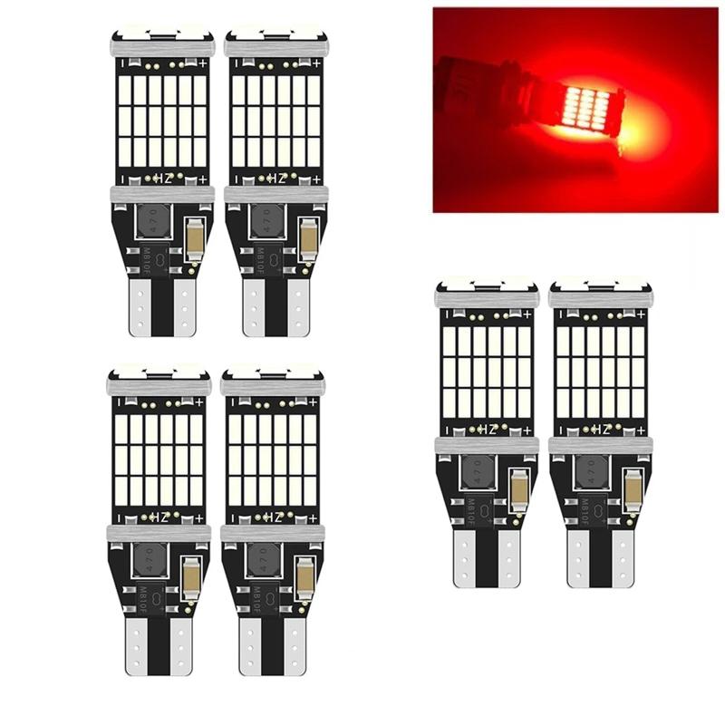 2/6pcs T15 Reverse Light W16W Led Super Bright 10W Canbus Backup Light Car Park Light White Red 12V