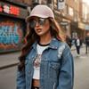 Solid Color Hotfix Rhinestones Baseball Cap Creative Sunscreen hat  Summer