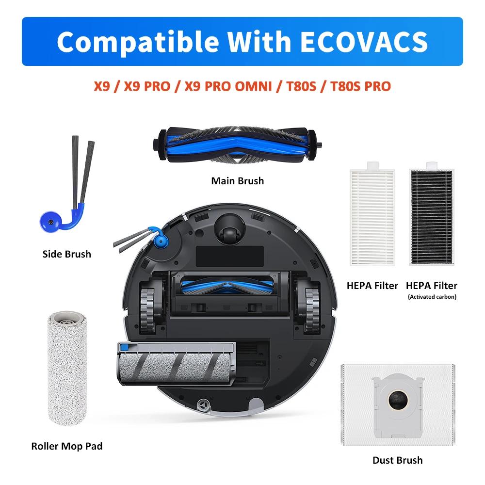 Filter Main Side Brush Roller Mop Dust Bag Accessory For ECOVACS X9 X9 PRO OMNI T81S X11 Pro X11 PRO OMNI YEEDI S16 PLUS Vacuum