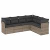 VidaXL Salon de Jardin avec Coussins 6 pcs, Canapés de Terrasse, Ensemble de Meubles de Patio, Mobilier d'Extérieur, Gris 3217680