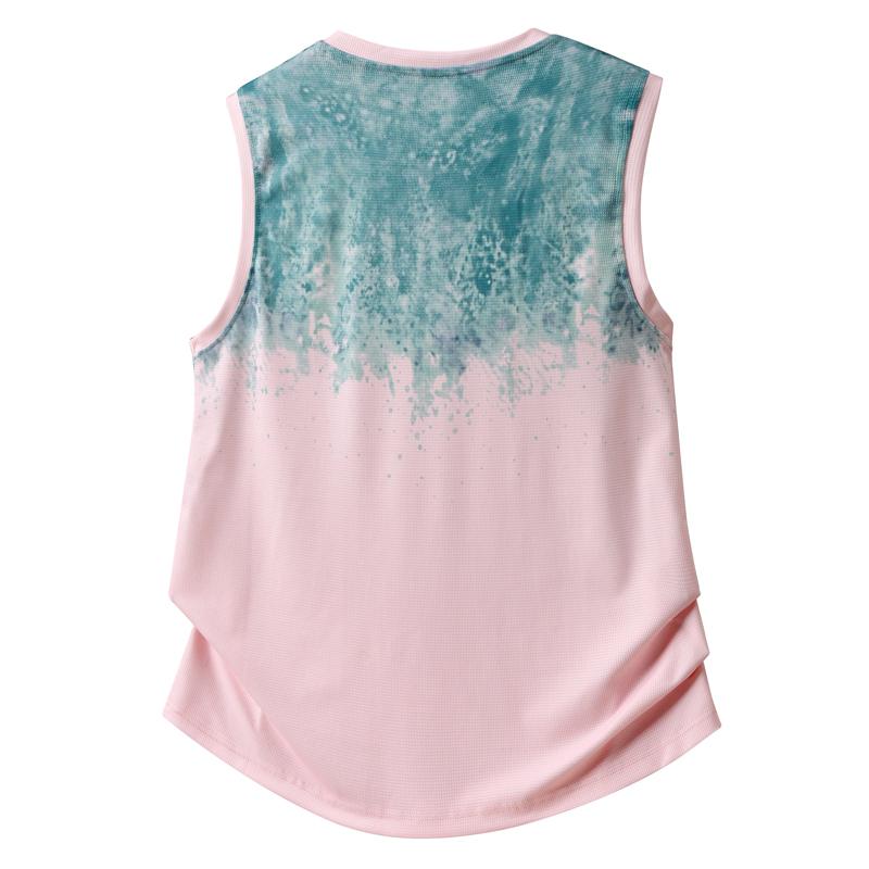 Men's Plus Size Tie-Dye Gradient 2-Piece Set, Waffle Knit Tank Top & Shorts (5XL-11XL)