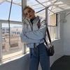 Winter Fashion Reflective Short Keep Warm Women Casual Coat Top Ladies Jackets