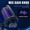 RGB USB Condenser Microphone with Desktop Tripod Stand for Gaming & Live Streaming