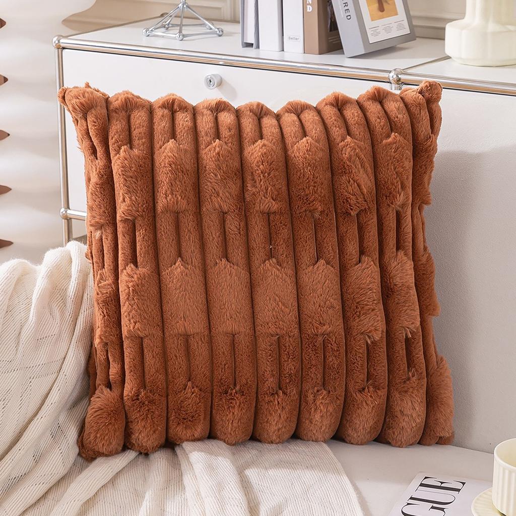 Plush Pillow Cover Double-sided Three-dimensional Pillow Cover Living Room Sofa Decorative Pillow Cover Soft Lumbar Pillow,45*45cm,