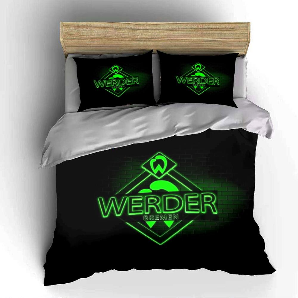 Werder Bremen Neon Bedding Set Bedding Duvet Cover Set Duvet Cover Pillowcases Home Decor (1 * Duvet Cover 2 * Pillowcases, Without Duvet Insert)