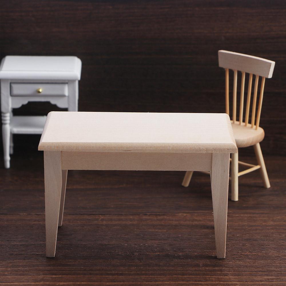 1:12 1/12 Maßstab Miniatur Winzig Dekorativ Holz Puppenhaus Möbel Esszimmer Stuhl Tisch