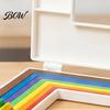 DIY Craft Ruler Paper Alignment Tool Set, 7 Size Guide with Storage Layering Case, Color Coded Positioning for Card Making Scrapbooking