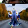 Design Luminous Ghost Acrylic Car Pendant Halloween For Car Interior Decoration